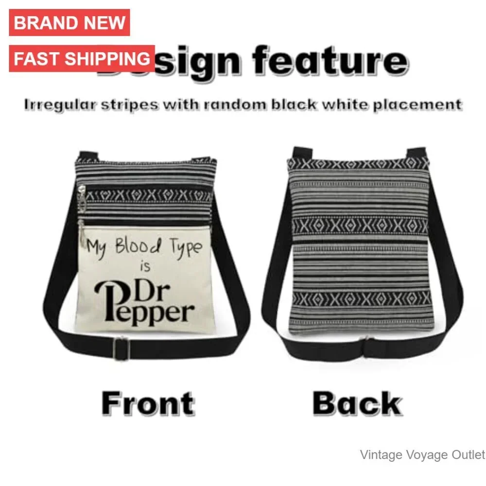 Adjustable Crossbody Bag with Dual Compartments, Lightweight Polyester